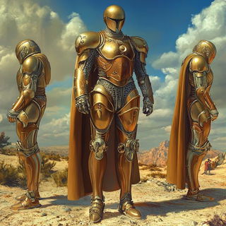 Fossilcut style, Midjourney V6.1: concept art character design of retropunk steam knight