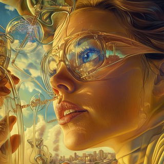 Fossilcut style, Midjourney V6.1: editorial illustration for popular scientific magazine cover