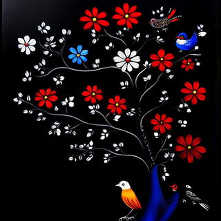 Gale Noir Manga style, Midjourney V6.1: traditional folk art