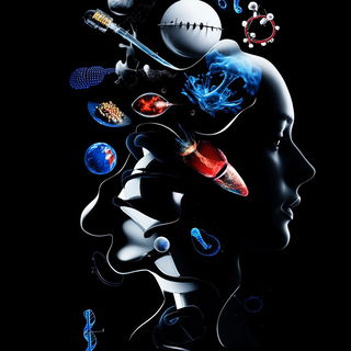 Gale Noir Manga style, Midjourney V6.1: editorial illustration for popular scientific magazine cover