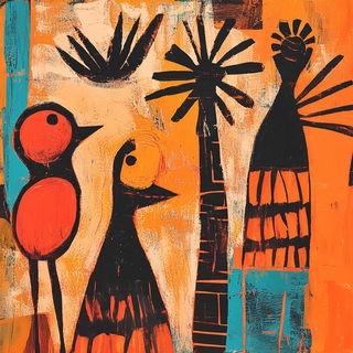 Blazonframe style, Midjourney V6.1: traditional folk art