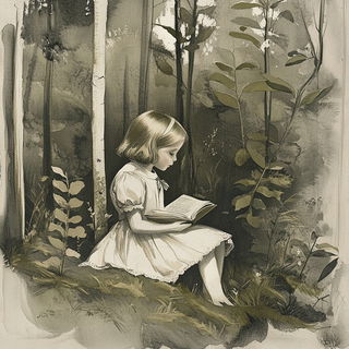 Tessellore style, Midjourney V6.1: retro fairy-tale illustration
