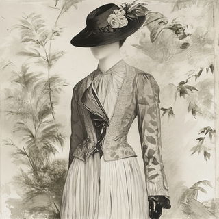 Tessellore style, Midjourney V6.1: haute-couture fashion outfit
