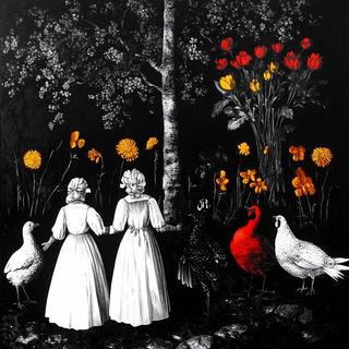 Inkhide style, Midjourney V6.1: traditional folk art