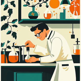 Mosswater Tiger Survey style, Midjourney V6.1: editorial illustration for popular scientific magazine cover