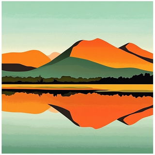 Mosswater Tiger Survey style, Midjourney V6.1: realistic landscape photograph of quiet dawn