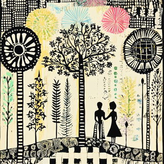 Ornamenterrestrial style, Midjourney V6.1: traditional folk art