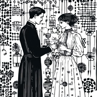 Ornamenterrestrial style, Midjourney V6.1: editorial illustration for popular scientific magazine cover