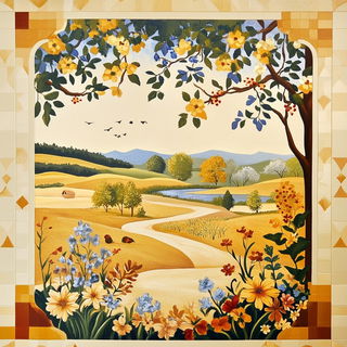 Enamelstorm style, Midjourney V6.1: traditional folk art