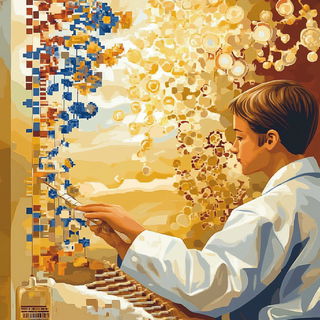 Enamelstorm style, Midjourney V6.1: editorial illustration for popular scientific magazine cover