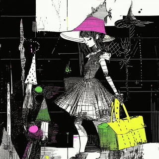 Planetary Weft style, Midjourney V6.1: retro fairy-tale illustration