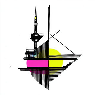 Planetary Weft style, Midjourney V6.1: bold minimalist logo design for Istanbul city municipal services