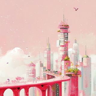 Vapor Monolith style, Midjourney V6.1: megacity with futuristic bioarchitecture