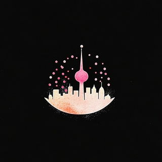 Vapor Monolith style, Midjourney V6.1: bold minimalist logo design for Istanbul city municipal services