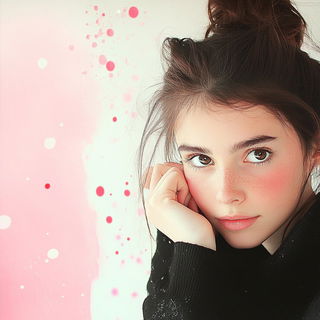 Vapor Monolith style, Midjourney V6.1: photographic portrait of female protagonist