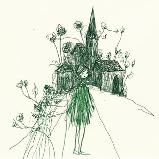 Sage Ruin Collage style, Midjourney V6.1: retro fairy-tale illustration