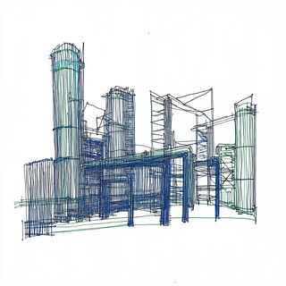 Sage Ruin Collage style, Midjourney V6.1: technical infrastructure blueprint schematics