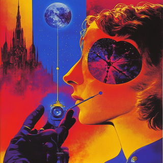 Chromastop Motionworks style, Midjourney V6.1: editorial illustration for popular scientific magazine cover