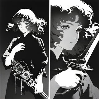 Chromastop Motionworks style, Midjourney V6.1: black-and-white manga comic strip