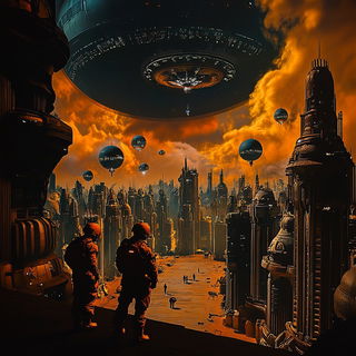 Crimson Anvil Valleys style, Midjourney V6.1: cinematic shot from sci-fi movie