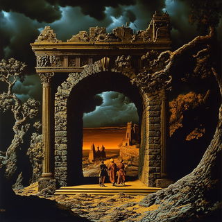 Crimson Anvil Valleys style, Midjourney V6.1: classical 18th-century oil painting