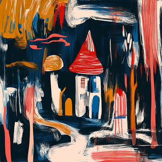 River of Many Sightlines style, Midjourney V6.1: retro fairy-tale illustration