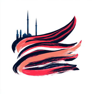 River of Many Sightlines style, Midjourney V6.1: bold minimalist logo design for Istanbul city municipal services