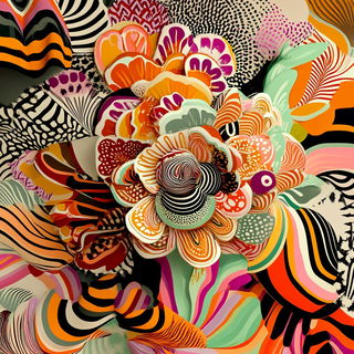 Ink Balloon style, Midjourney V6.1: abstract 3D render