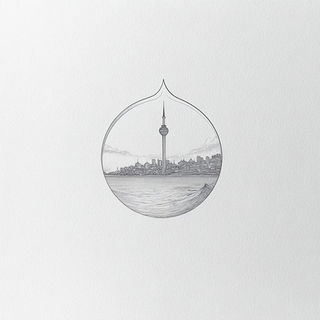 Ochre Wake style, Midjourney V6.1: bold minimalist logo design for Istanbul city municipal services