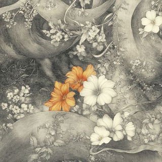 Ochre Wake style, Midjourney V6.1: creative pattern composition
