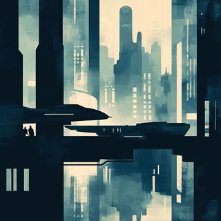 Gloombugue style, Midjourney V6.1: cinematic shot from sci-fi movie