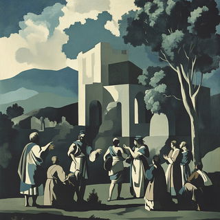 Gloombugue style, Midjourney V6.1: classical 18th-century oil painting
