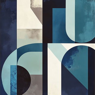 Gloombugue style, Midjourney V6.1: typographic composition with large letters