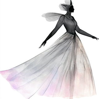 Ravinefold style, Midjourney V6.1: haute-couture fashion outfit