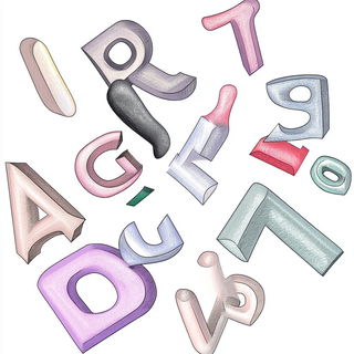 Ravinefold style, Midjourney V6.1: typographic composition with large letters