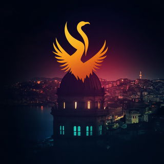 Carteblanche Tableauism style, Midjourney V6.1: bold minimalist logo design for Istanbul city municipal services