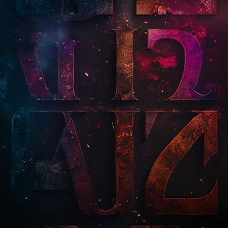 Carteblanche Tableauism style, Midjourney V6.1: typographic composition with large letters