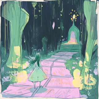 Toporiso style, Midjourney V6.1: retro fairy-tale illustration