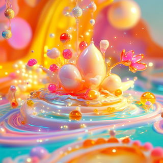 Lithographocrypt style, Midjourney V6.1: abstract 3D render