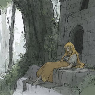 Biolumencity style, Midjourney V6.1: retro fairy-tale illustration