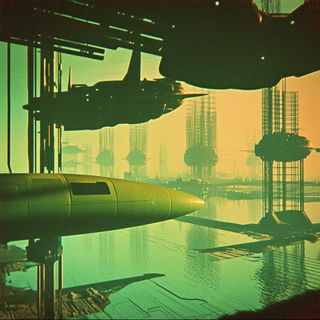 Illuminated Verdigris style, Midjourney V6.1: cinematic shot from sci-fi movie
