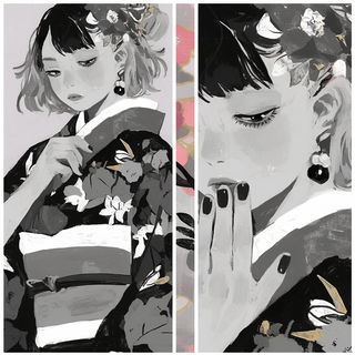 Ashvat Vatika style, Midjourney V6.1: black-and-white manga comic strip