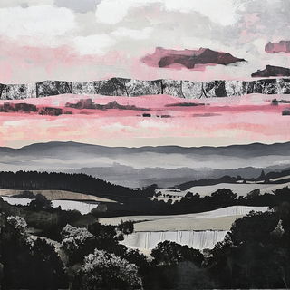 Ashvat Vatika style, Midjourney V6.1: realistic landscape photograph of quiet dawn