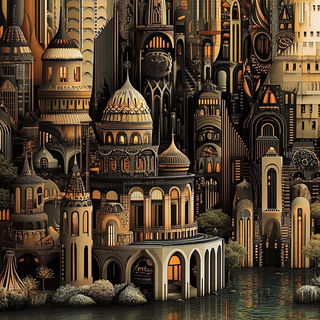Darkroomist style, Midjourney V6.1: megacity with futuristic bioarchitecture