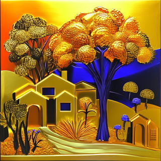Flarequilt style, Midjourney V6.1: traditional folk art