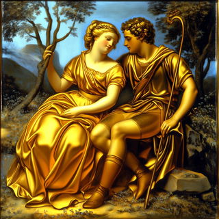 Flarequilt style, Midjourney V6.1: classical 18th-century oil painting