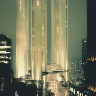 Sunbird Chromaflow style, Midjourney V6.1: megacity with futuristic bioarchitecture