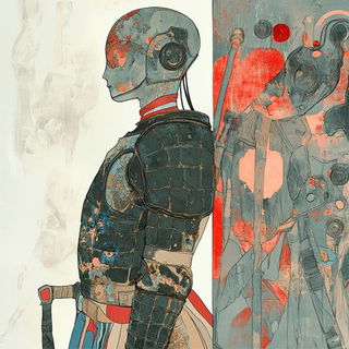 Spectacarnival style, Midjourney V6.1: concept art character design of retropunk steam knight