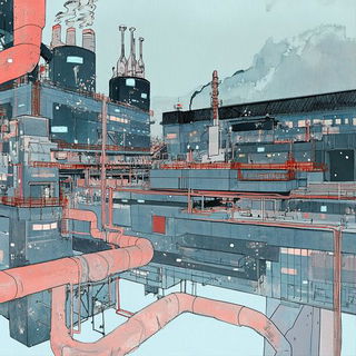 Spectacarnival style, Midjourney V6.1: technical infrastructure blueprint schematics