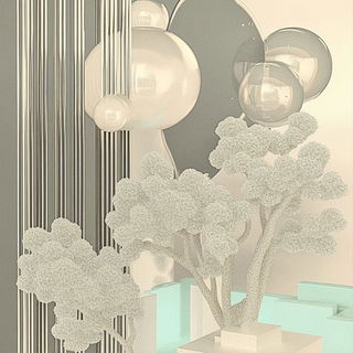 Chromabind style, Midjourney V6.1: abstract 3D render